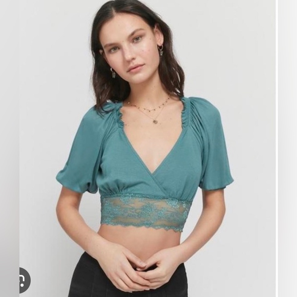 Urban Outfitters Samara Plunging Surplice Top